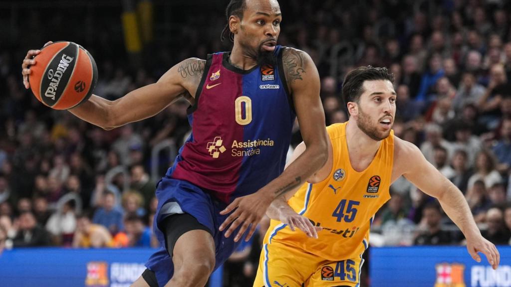 Kevin Punter, durante el partido de Euroliga Barça de basket-Maccabi de Tel Aviv