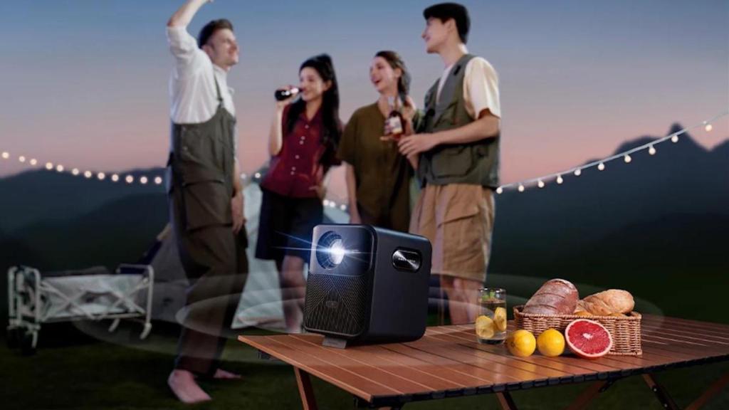 Proyector en uso exterior