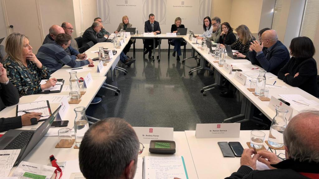 Imagen de archivo de una reunión de la Taula Agrària