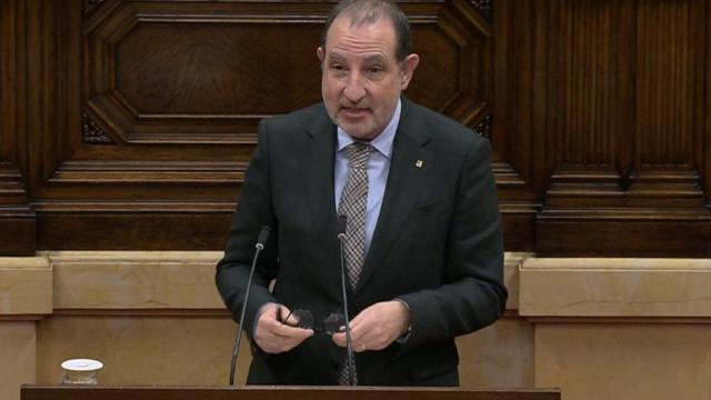 El conseller de Justicia y Calidad Democrática, Ramon Espadaler, en el Parlament de Catalunya