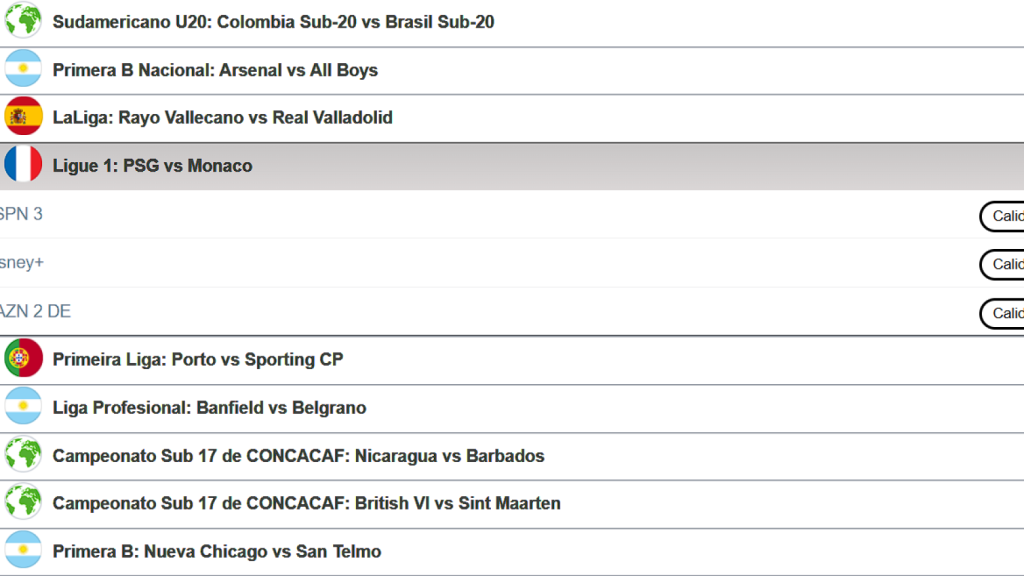 Los partidos que transmiten en Pelota Libre TV
