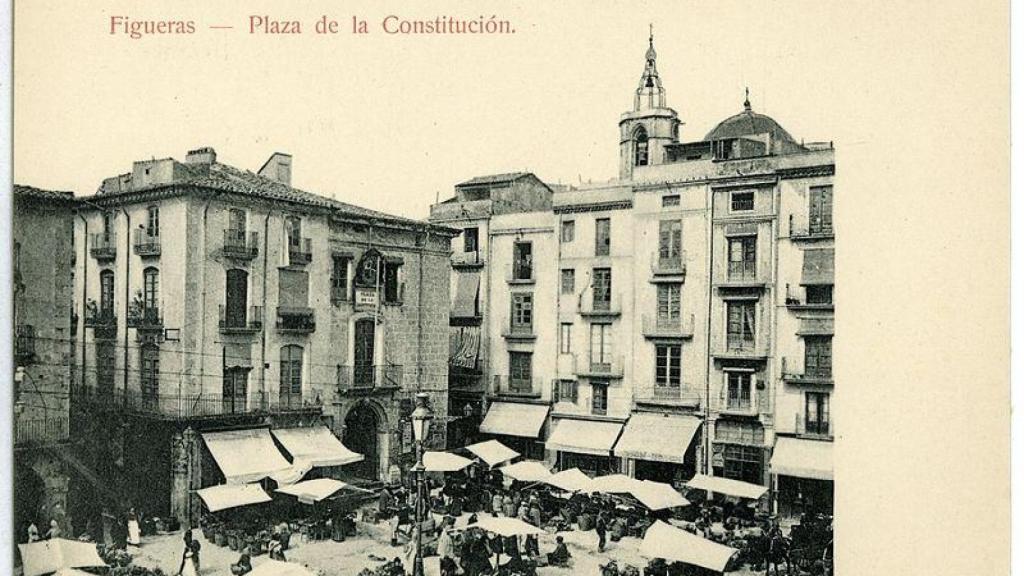 Plaza de la Constitución de Figueras -comienzos principios s.XX-