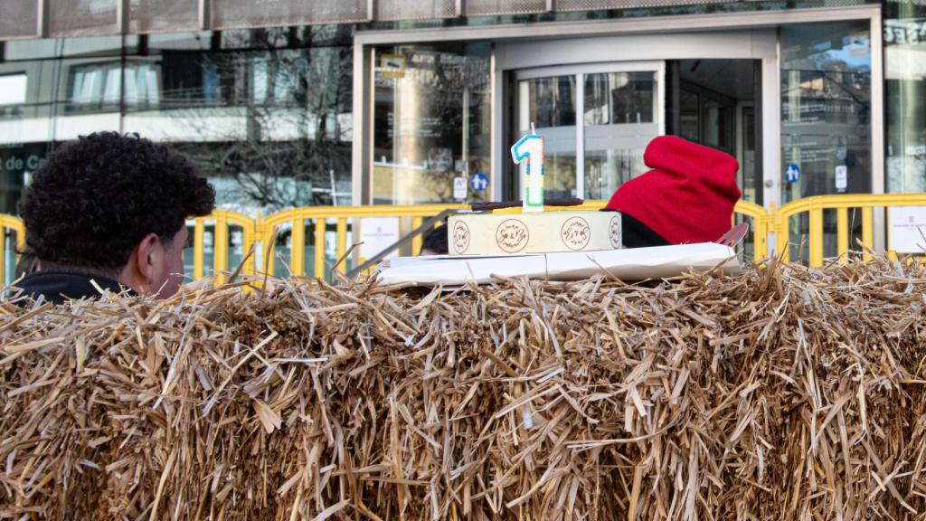 Imagen de una protesta de Revolta Pagesa en Girona