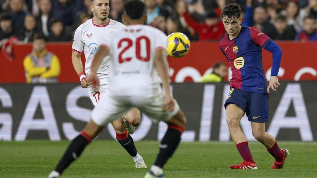 Pedri, en el Sevilla-Barça