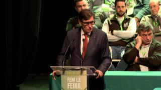 Imagen de Salvador Illa en el congreso de Unió de Pagesos