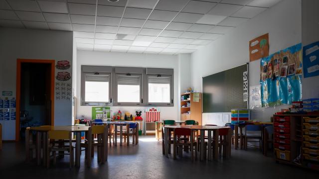 Un aula de infantil vacía