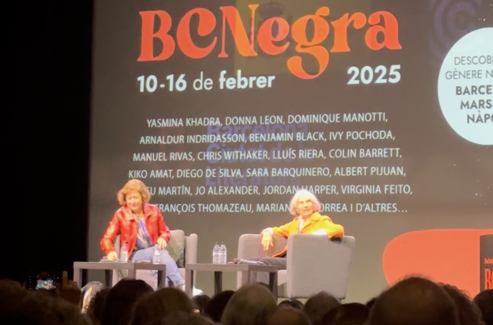 Donna Leon y Berna González Harbour