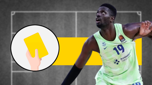 Tarjeta amarilla para Youssoupha Fall en el Barça de basket