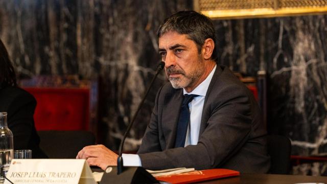 Josep Lluís Trapero en la junta de seguridad de Barcelona, en febrero de 2025