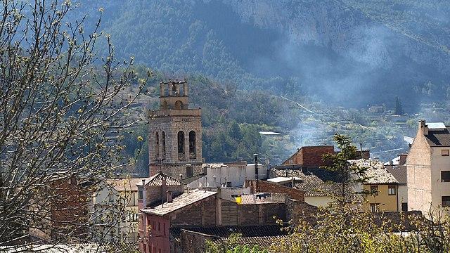 Vista panorámica de Organyà, en l'Alt Urgell