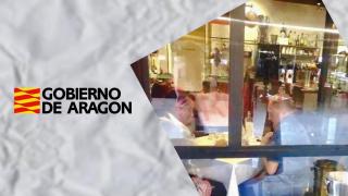 Logo del Gobierno de Aragón y la comida de Fernando Henar (Egara) con Javier Artajo (Gobierno)