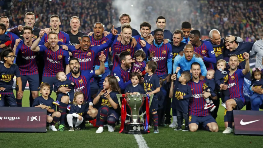 El Barça celebra el título de Liga 2018-19