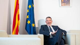 Retrato del Conseller d'empresa i Treball, Miquel Samper