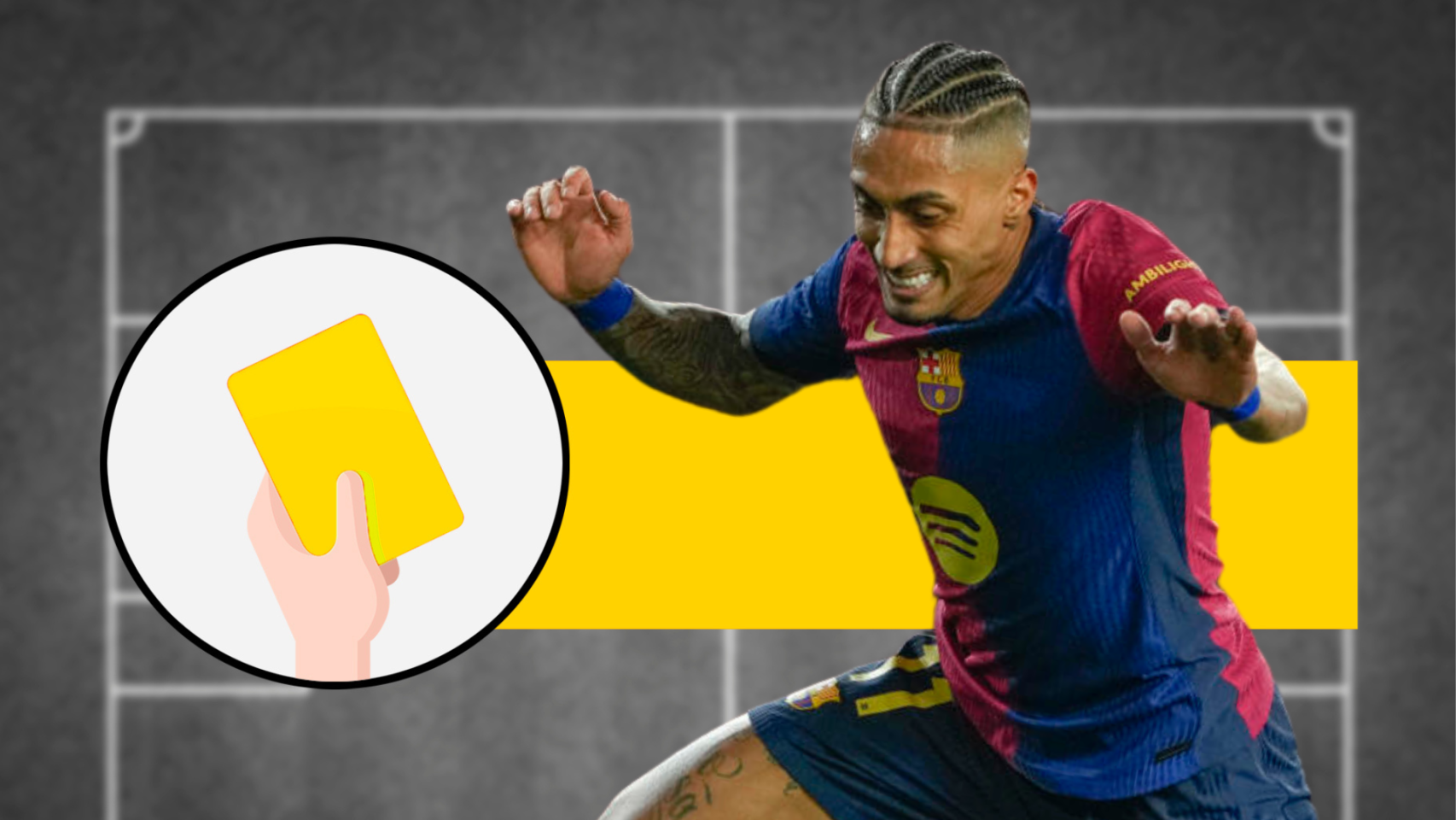 Tarjeta amarilla a Raphinha por las ocasiones falladas en el Barça-Rayo