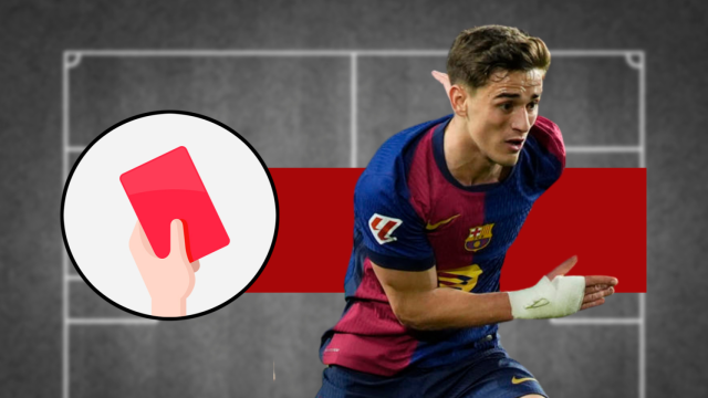 Tarjeta roja para Gavi, tras su actuación en el Barça-Rayo
