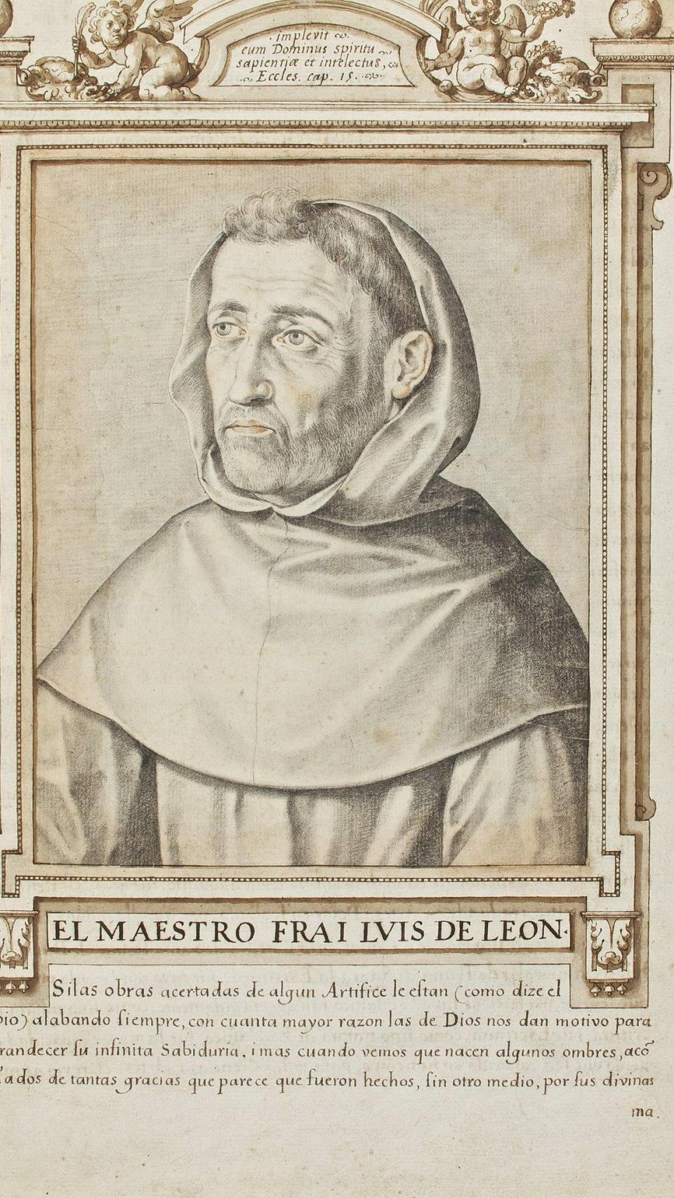 Fray Luis de León, dibujado hacia 1598 por Francisco Pacheco