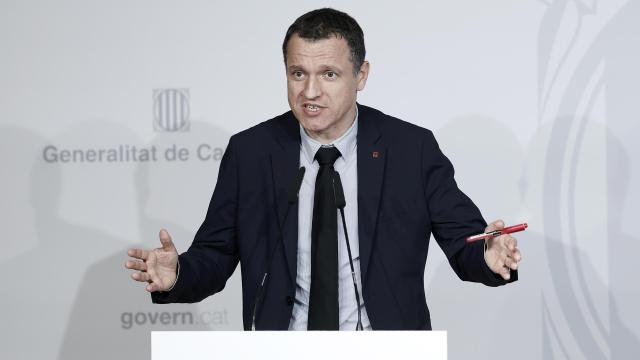 El conseller de Agricultura, Ganadería, Pesca y Alimentación, Òscar Ordeig, durante la rueda de prensa en la que ha hecho balance este miércoles de las ventas del tejido agroalimentario catalán