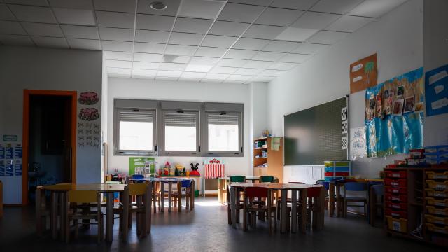 Un aula de infantil vacía
