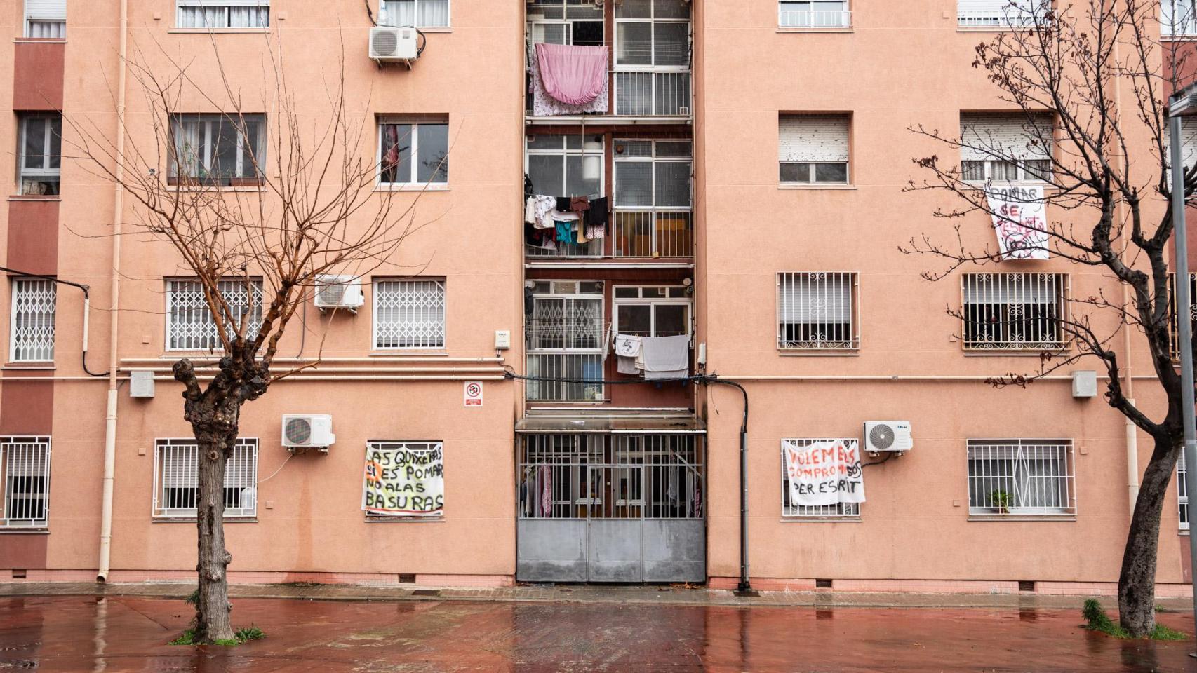Edificios residenciales del barrio de Pomar