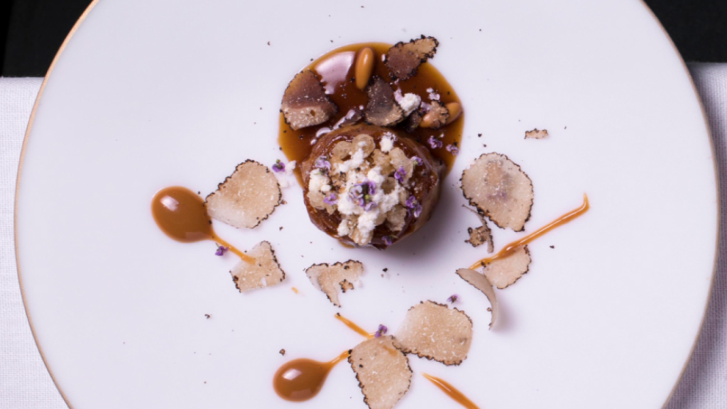 Un plato del menú degustación del restaurante Poemas By Hermanos Padrón