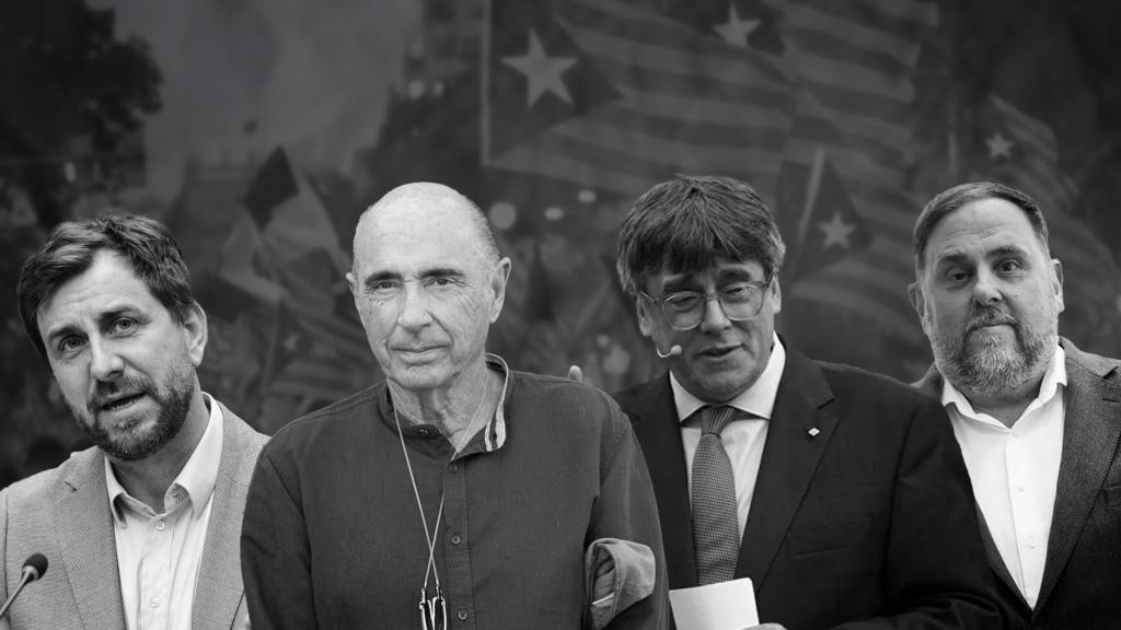 Toni Comín, Lluis Llach, Carles Puigdemont y Oriol Junqueras