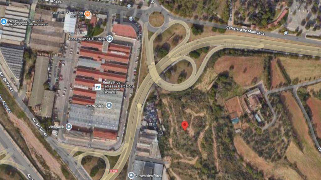 Ubicación donde se tendría que haber construido el nuevo templo