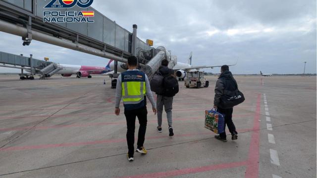 Momento del traslado de Madrid a Casablanca (Marruecos)