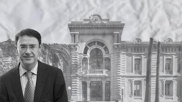 Fotomontaje con la imagen de David Garrofé, exsecretario general de la Cecot