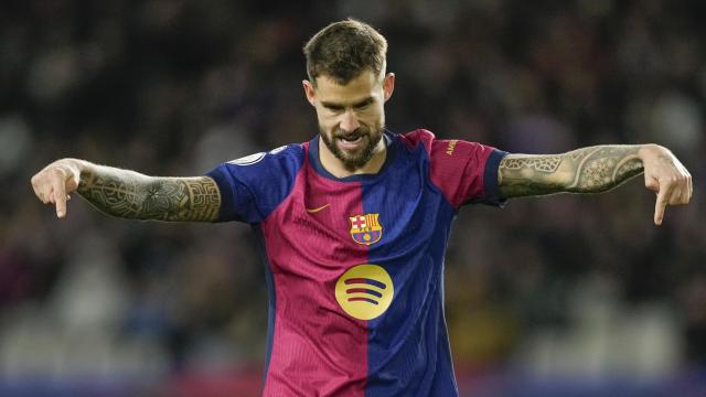 Iñigo Martínez celebra su gol al Atlético