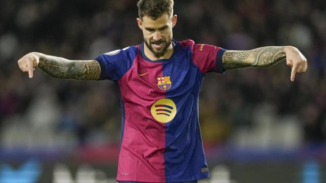 Iñigo Martínez celebra su gol al Atlético