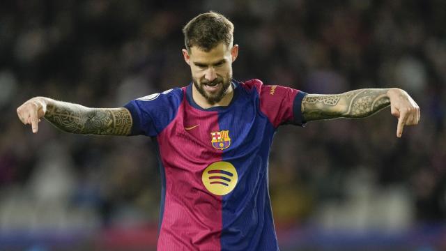 Iñigo Martínez celebra su gol al Atlético