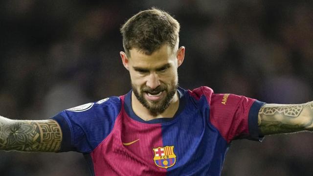 Iñigo Martínez celebra su gol al Atlético