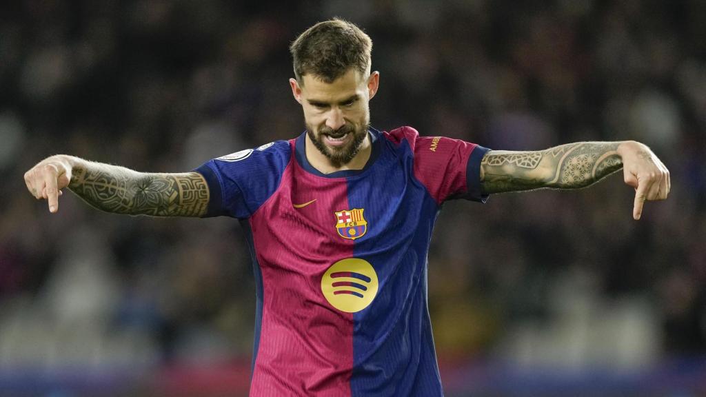 Iñigo Martínez celebra su gol al Atlético