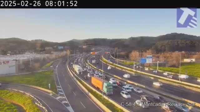 Imagen de la C-58 a su paso por Montcada i Reixac (Barcelona)