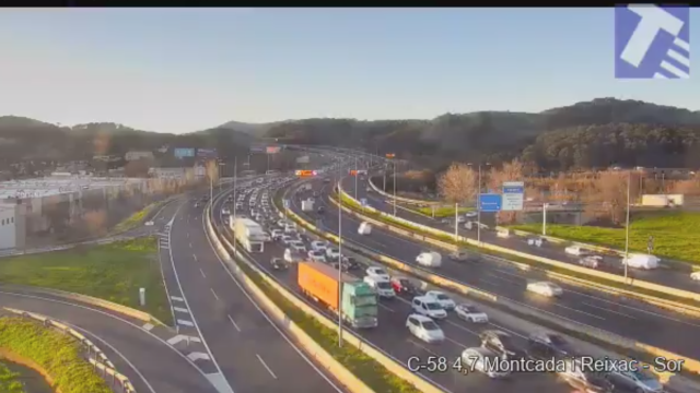 Imagen de la C-58 a su paso por Montcada i Reixac (Barcelona)