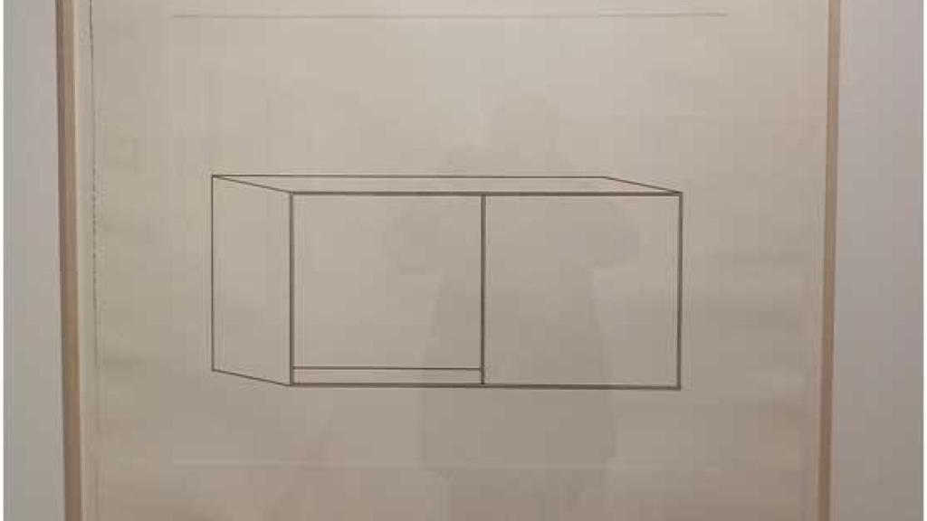 Grabado de Donald Judd, en la galería Elvira González