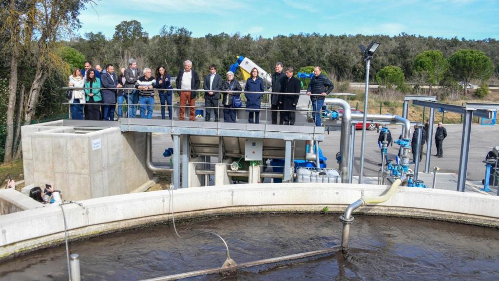 Inauguración de la depuradora de Can Carbonell, en Caldes de Malavella
