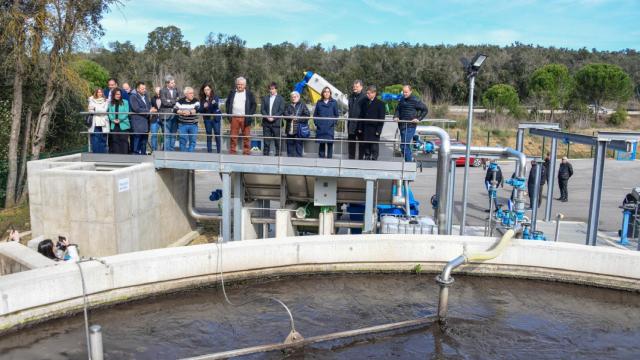 Inauguración de la depuradora de Can Carbonell, en Caldes de Malavella