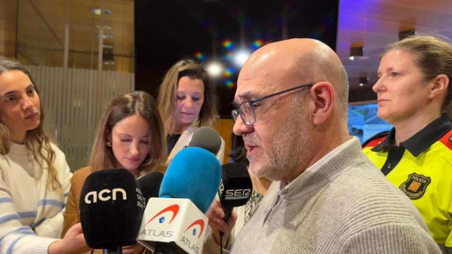 Ramon Lamiel (Trànsit) en una atención a los medios este domingo