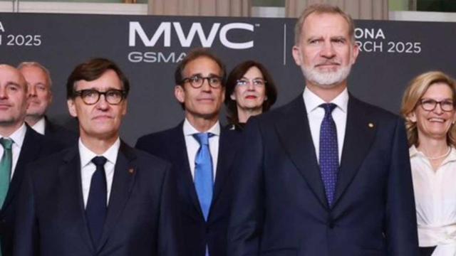 Salvador Illa y Felipe VI, en el Mobile World Congress de 2025