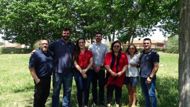 Jesús Canga, junto al resto de miembros del PSC Sant Fost