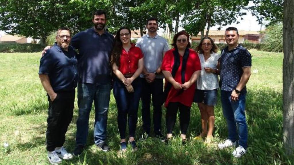 Jesús Canga, junto al resto de miembros del PSC Sant Fost