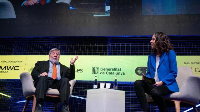 Steve Wozniak, cofundador de Apple, en el MWC ayer