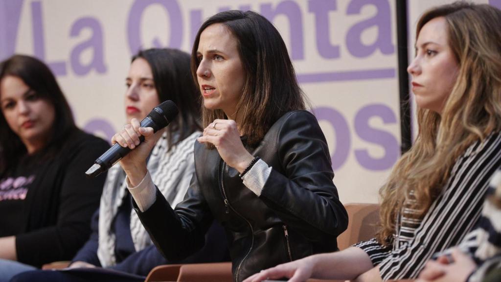 La secretaria general de Podemos, Ione Belarra, y la secretaria política de la formación, Irene Montero