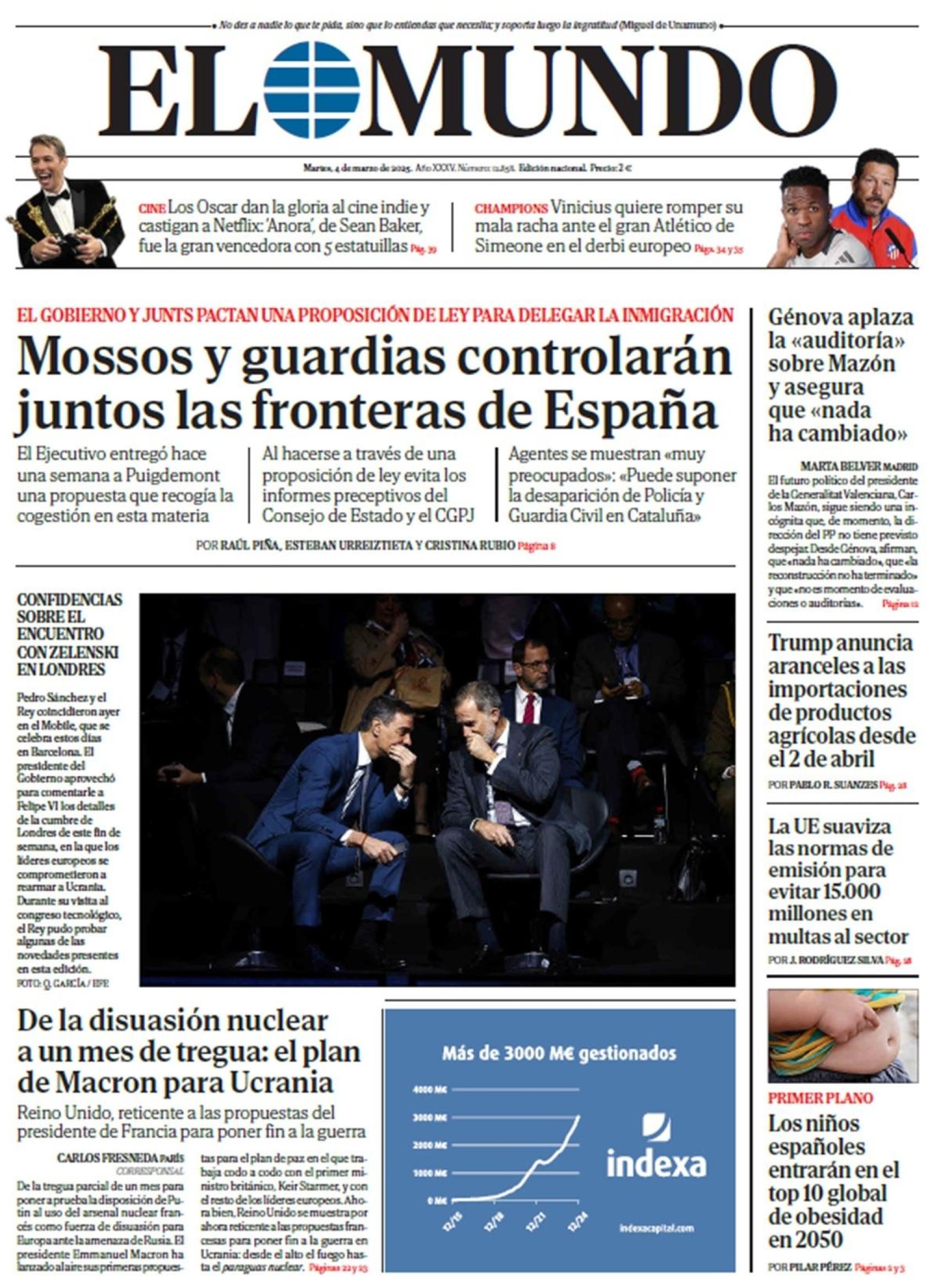 Portada El Mundo 4 marzo 2025