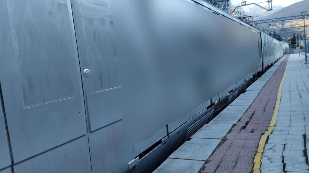 Un tren de Rodalies, pintado de arriba abajo por los grafiteros en la estación de Ribes de Freser