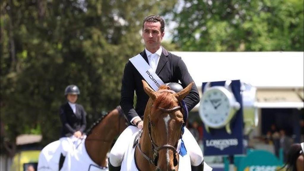 Alejandro Entrecanales, durante una competición ecuestre