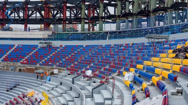 Así se ven los asientos del nuevo Camp Nou durante las obras