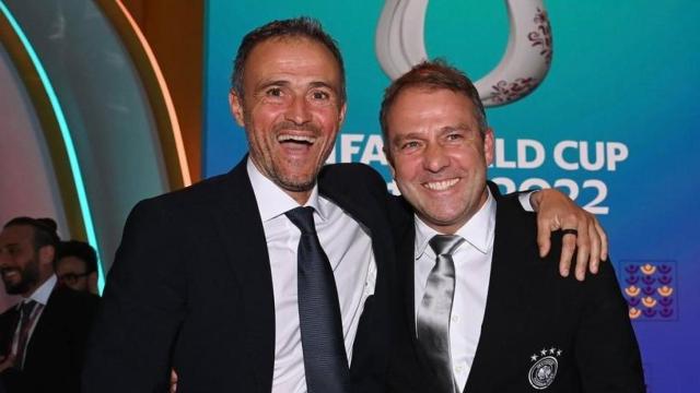 Luis Enrique y Hansi Flick, como seleccionadores de España y Alemania, respectivamente