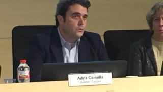 Adrià Comella, director gerente de Sant Pau, durante un contacto con los medios